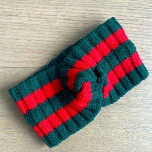 Gucci Knit Earwarmer headband red and green